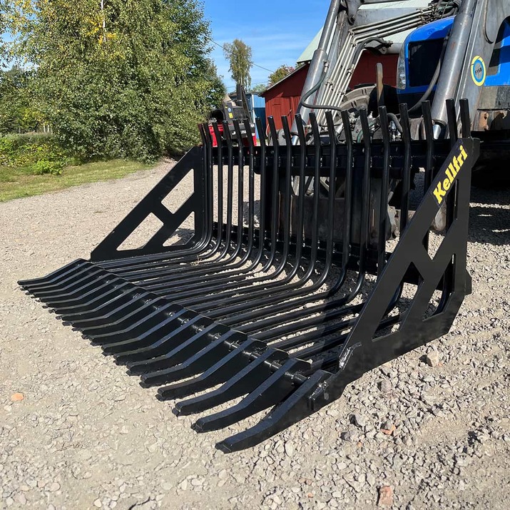 Stone sorting fork 1.5 m, bolted Euro attachment 