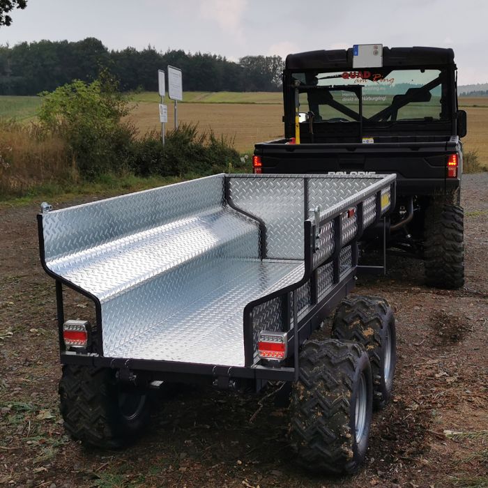 Tipping trailer ATV 1,420 kg with electrical hydraulic tipper