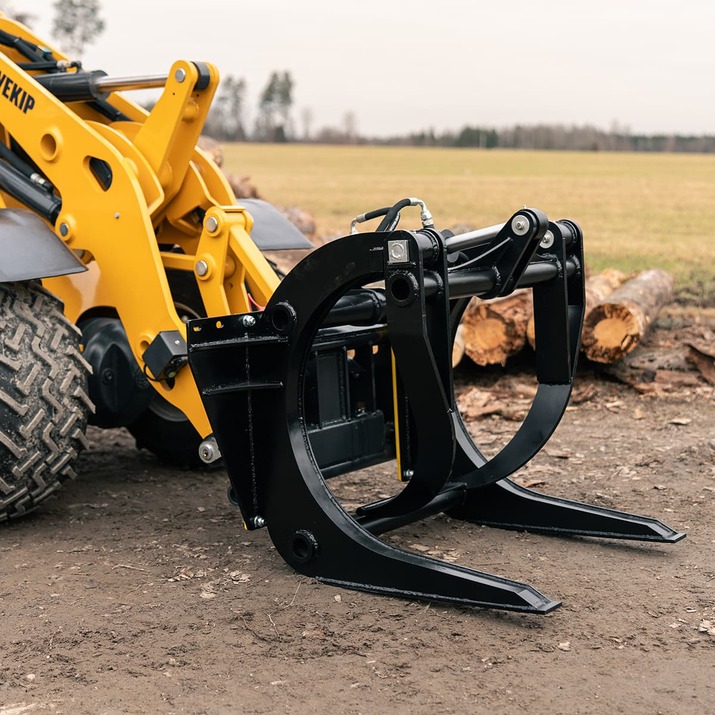 Timber grapple for frontloaders, bolted Euro attachment 