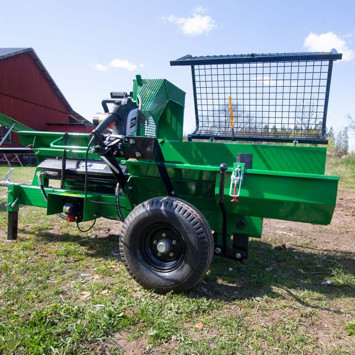 Log cutter and splitter, electric-powered