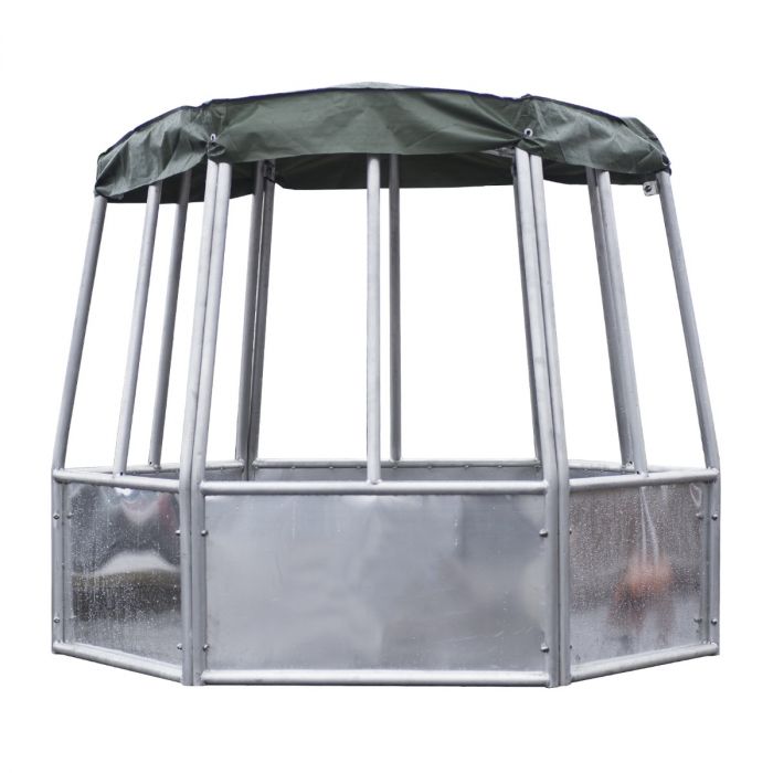 Hexagonal aluminium feeder with roof, 12 feed openings