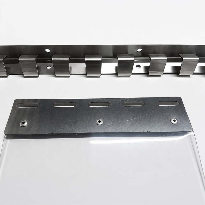 Mounting bracket for PVC strip curtain 200 mm