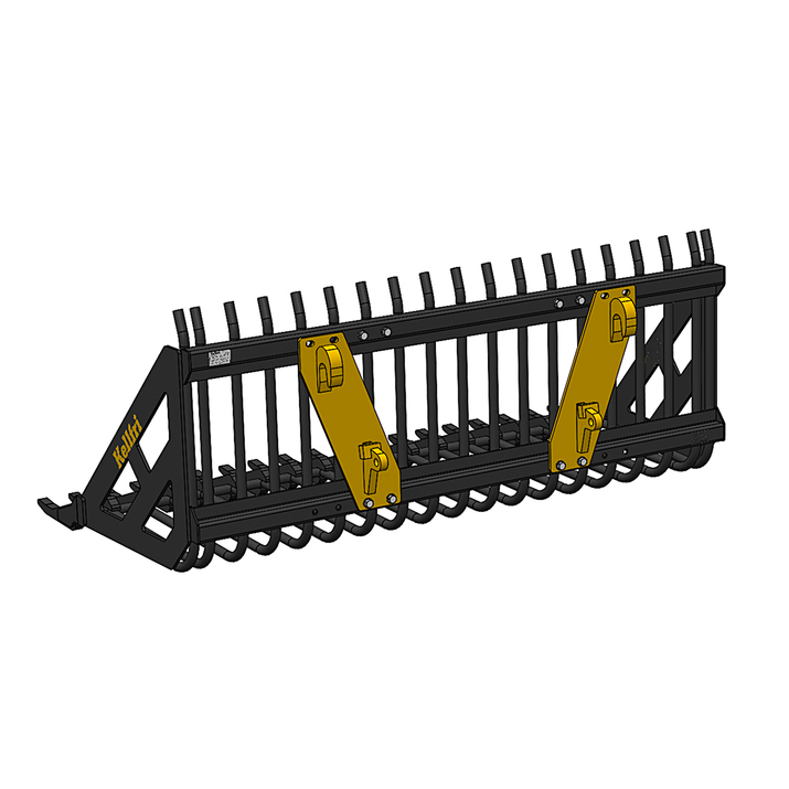 Stone sorting fork 1.5 m, bolted Euro attachment 