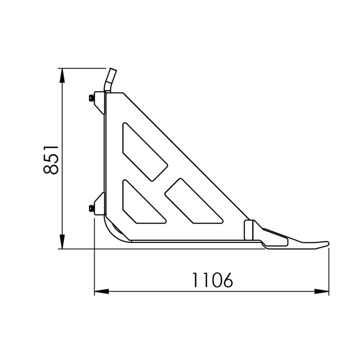 Stone sorting fork 1.5 m, bolted small BM attachment