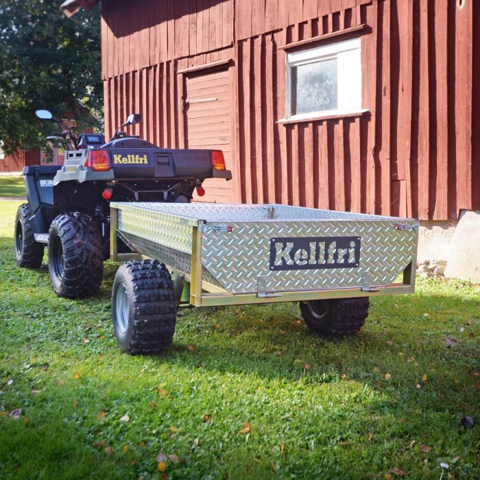 Tipping trailer ATV 500 kg with galvanized tread plate