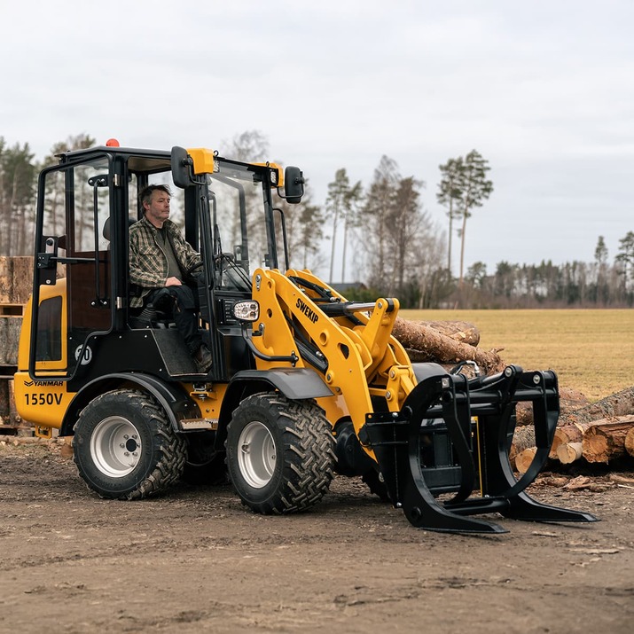 Timber grapple for frontloaders, bolted Euro attachment 