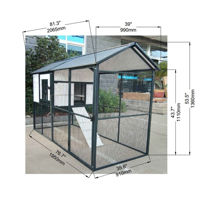 Hen house AGDA including enclosure