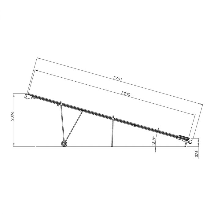 Firewood conveyor 7.5 m