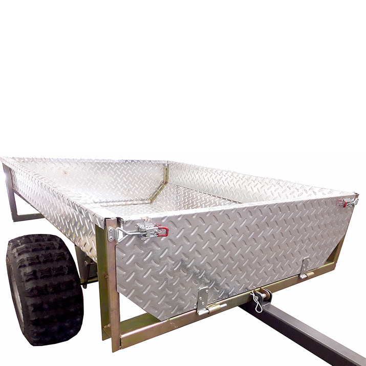 Tipping trailer ATV 500 kg with galvanized tread plate