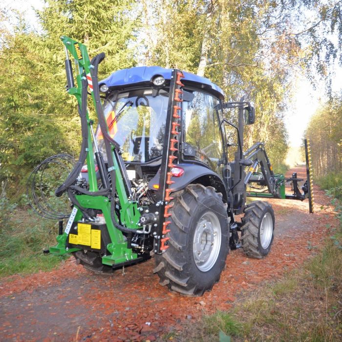 Hedge trimmer double pump for 3-point linkage
