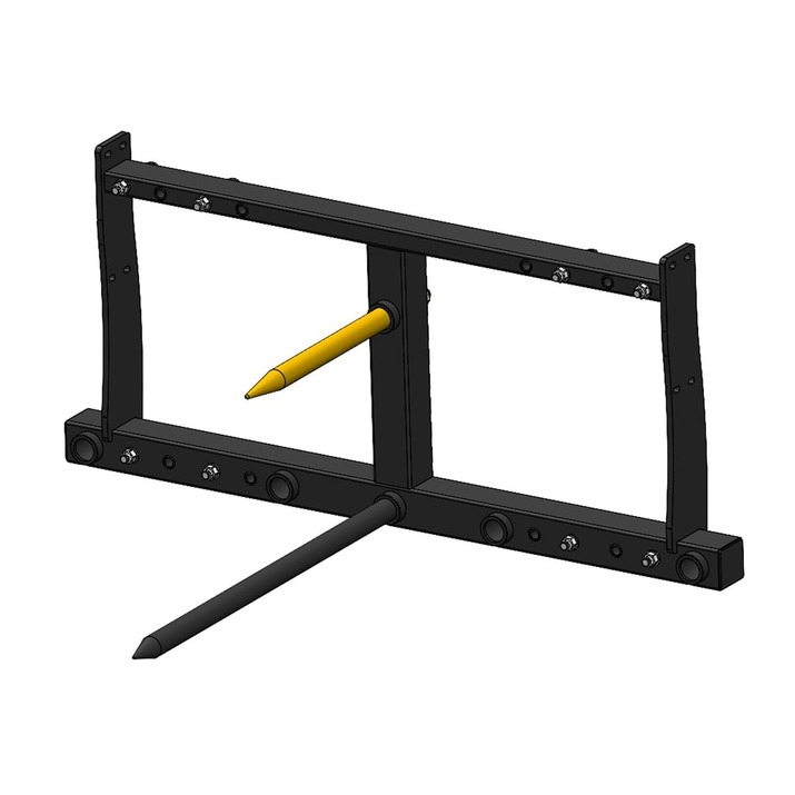 Bale spike frame, bolted Euro attachment