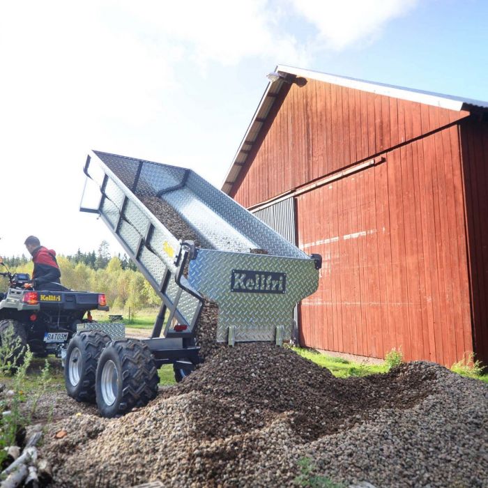 Tipping trailer ATV 1,420 kg with electrical hydraulic tipper