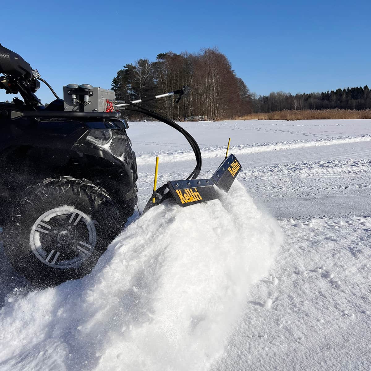 V-plough for ATV 150 cm with hydraulic power unit and cylinder