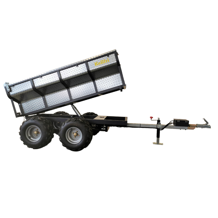 Tipping trailer ATV 1,420 kg with electrical hydraulic tipper