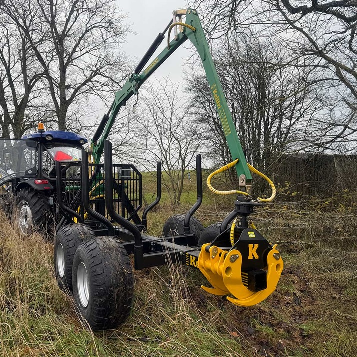 Brush grapple incl. hydraulic hose and bolts