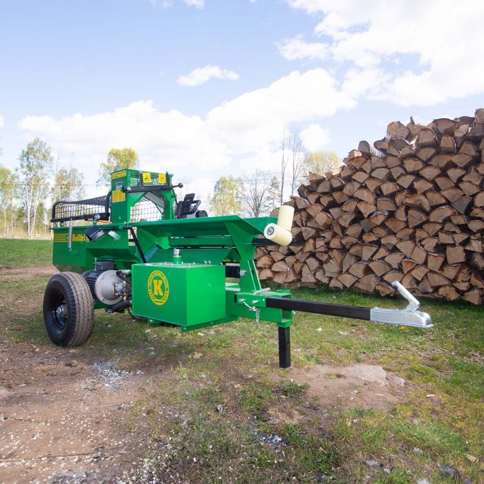 Log cutter and splitter, electric-powered