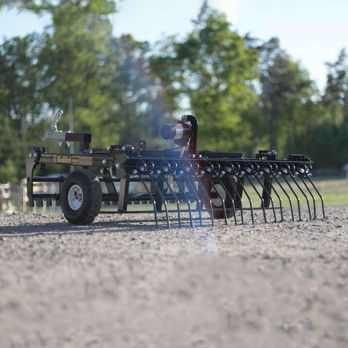 ATV Yard Harrow with adjustable chassis and tow