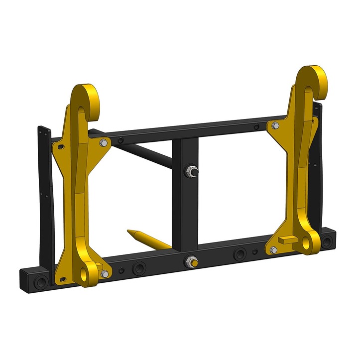 Bale spike frame, bolted large BM attachment