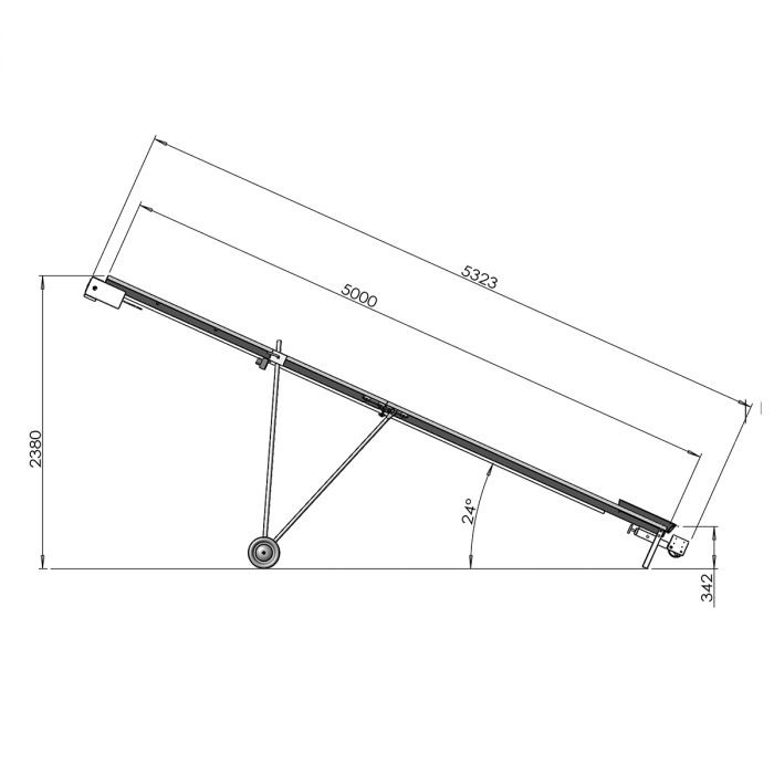 Firewood conveyor 5.0 m