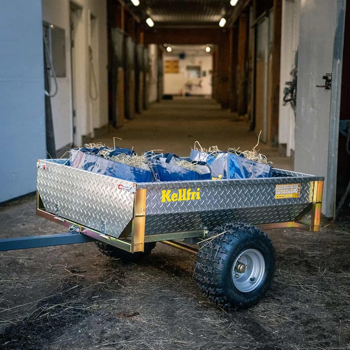 Tipping trailer ATV 500 kg with galvanized tread plate