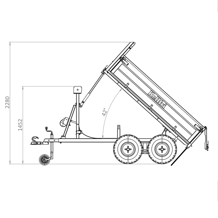 Tipping trailer ATV PRO, 1.5 tonnes