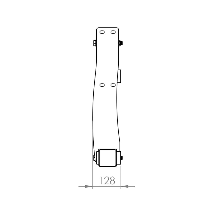 Bale spike frame, bolted Euro attachment