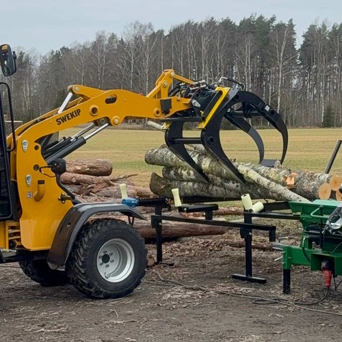 Timber grapple for frontloaders, bolted Trima attachment