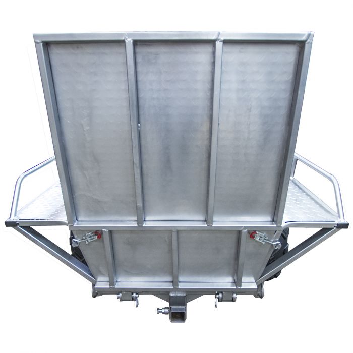 Extended tailgate for TV07PRO tipping and forestry trailer