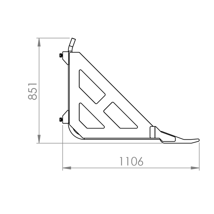 Stone sorting fork 2.0 m, bolted Three-point attachment