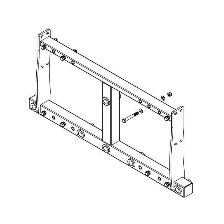 Bale spike frame, bolted Trima attachment