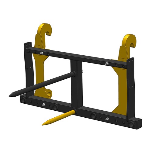 Bale spike frame, bolted large BM attachment