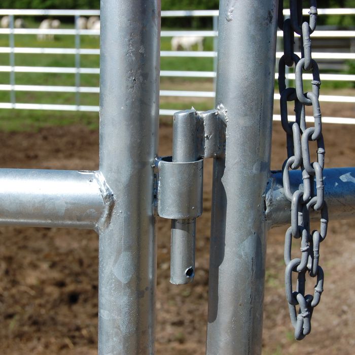 Moveable gate with latch and chain