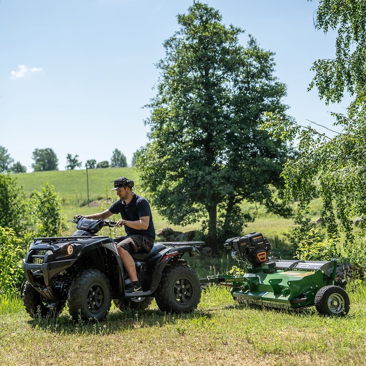 ATV flail mower, with flap and electrical start-up, 1.5 m, 15 hp