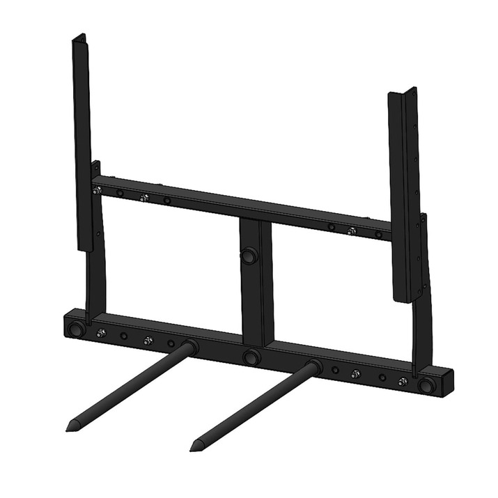 Bale spike frame, bolted small BM attachment