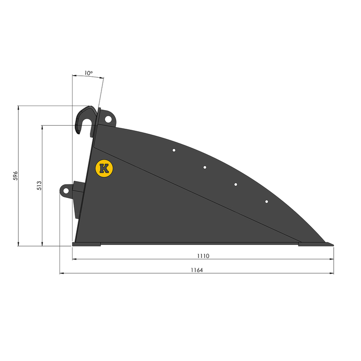 Grading bucket 1.8 m, Euro