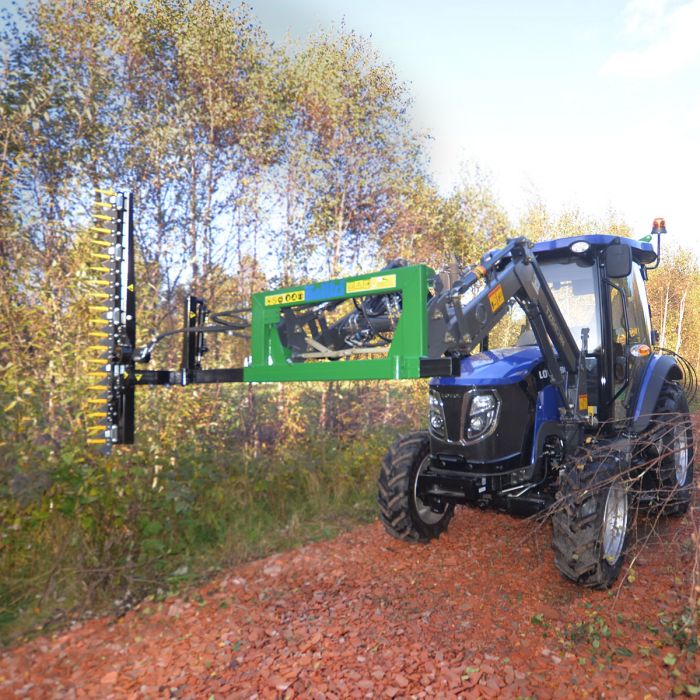 Hedge trimmer for frontloaders with bolted Euro attachment