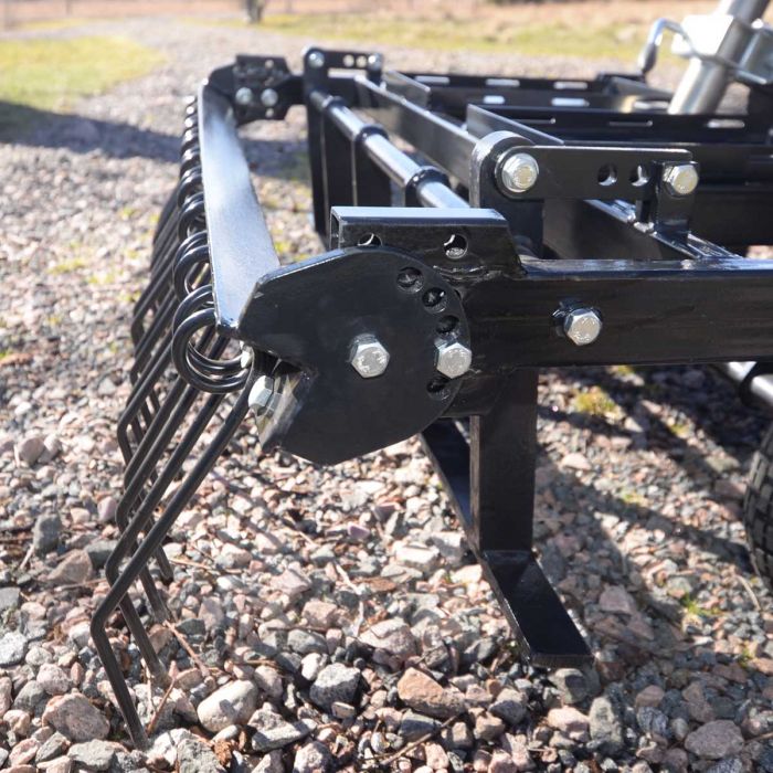 ATV Yard Harrow with adjustable chassis and tow