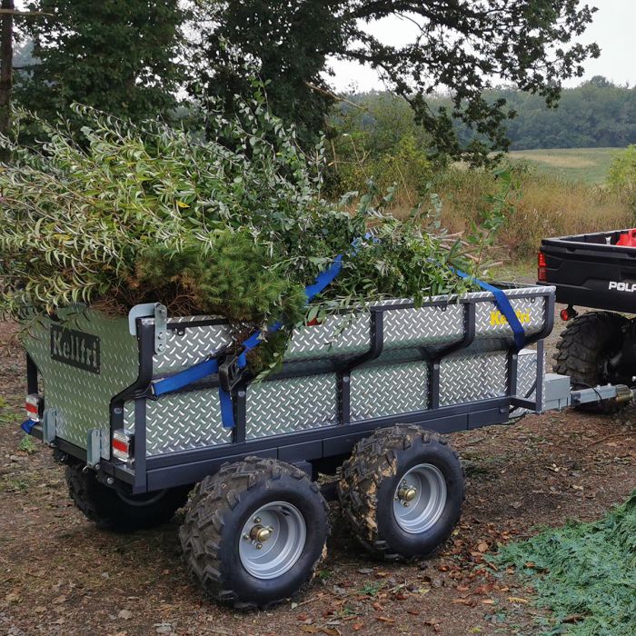 Tipping trailer ATV 1,420 kg with electrical hydraulic tipper