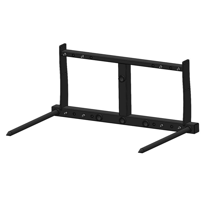 Bale spike frame, bolted small BM attachment