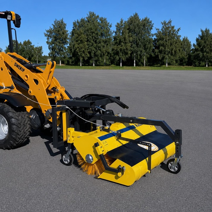 Sweeper with collector, bolted Three-point attachment