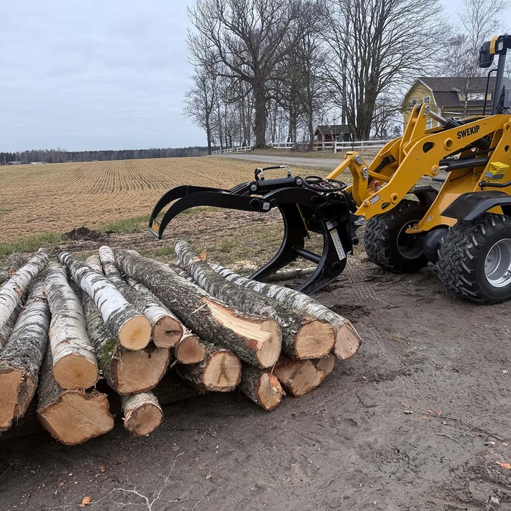 Timber grapple for frontloaders, bolted Euro attachment 