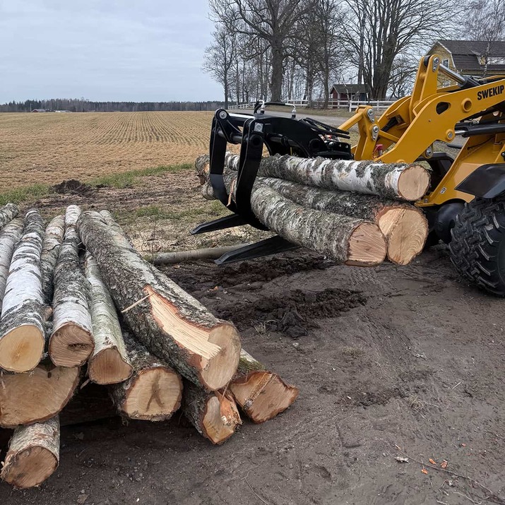 Timber grapple for frontloaders, bolted Euro attachment 