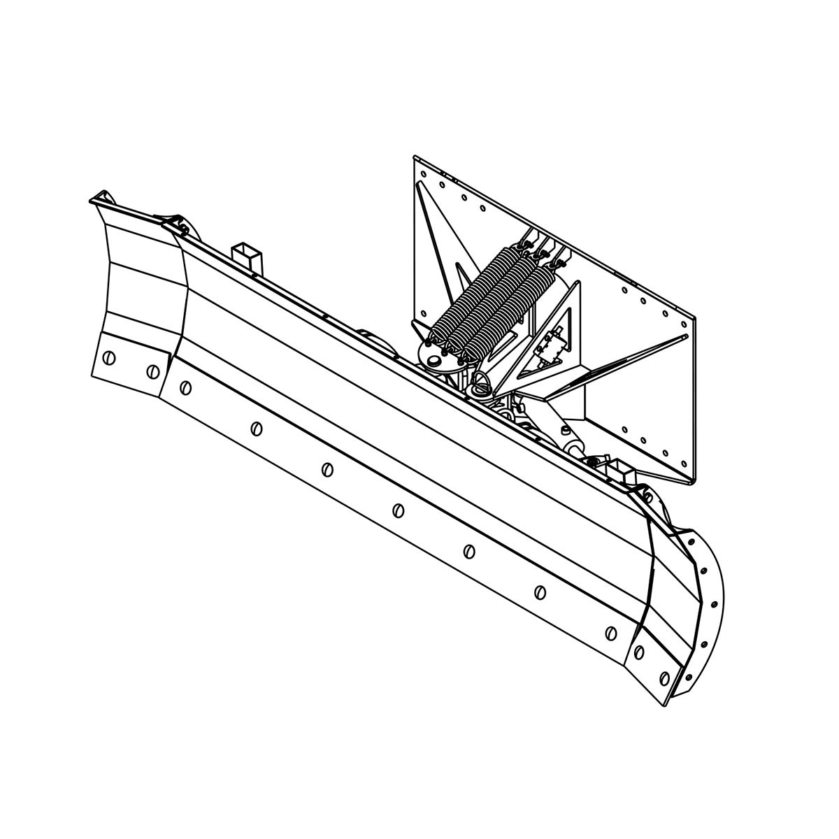 Snow plough 2,5 m, bolted Euro attachment
