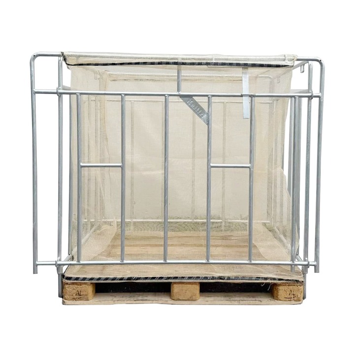 Firewood sack stand for EU and Hydro pallets