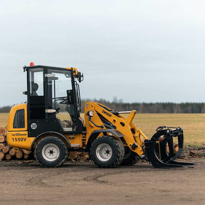 Timber grapple for frontloaders, bolted Euro attachment 