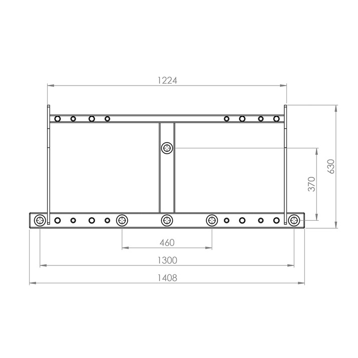 Bale spike frame, bolted large BM attachment