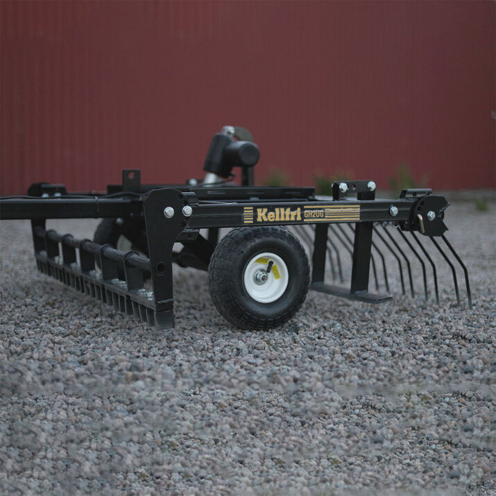 ATV Yard Harrow with adjustable chassis and tow