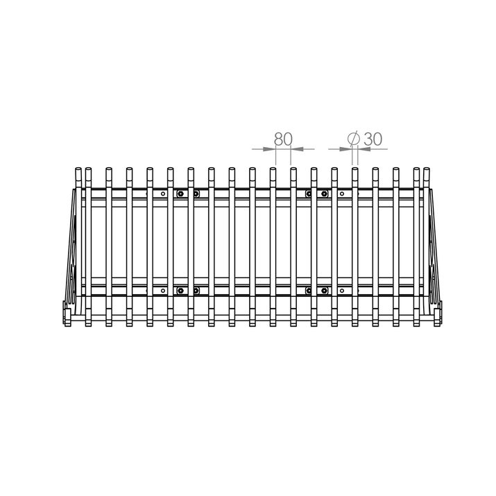 Stone sorting fork 2.0 m, bolted Euro attachment