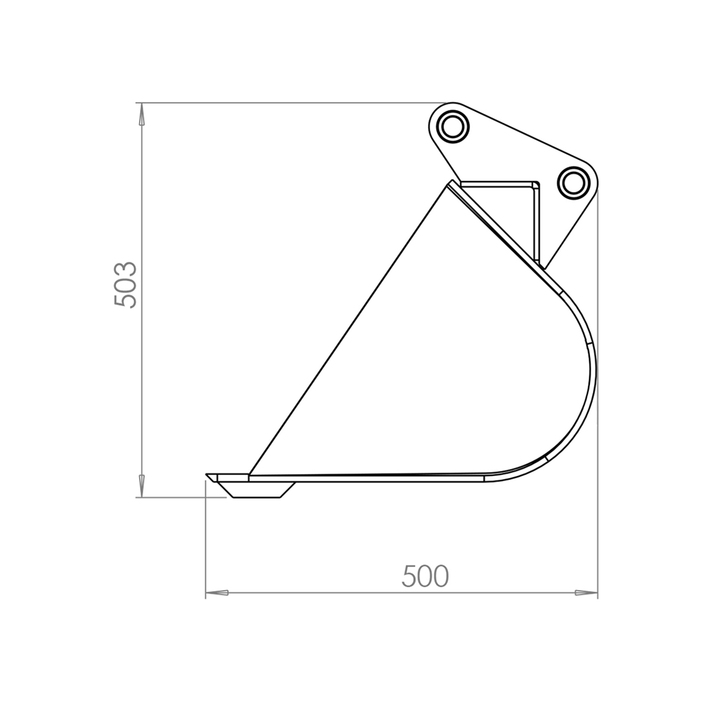 Ditch bucket for backhoe digger GAATV