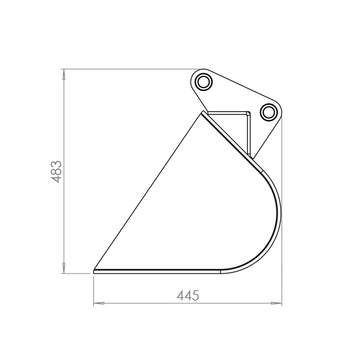 Grading bucket for backhoe digger GAATV